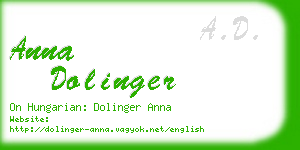 anna dolinger business card